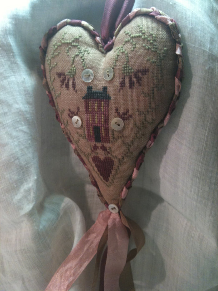 Where My Heart Is - Digital Pattern Download - Hanging Cross Stitch Ornament